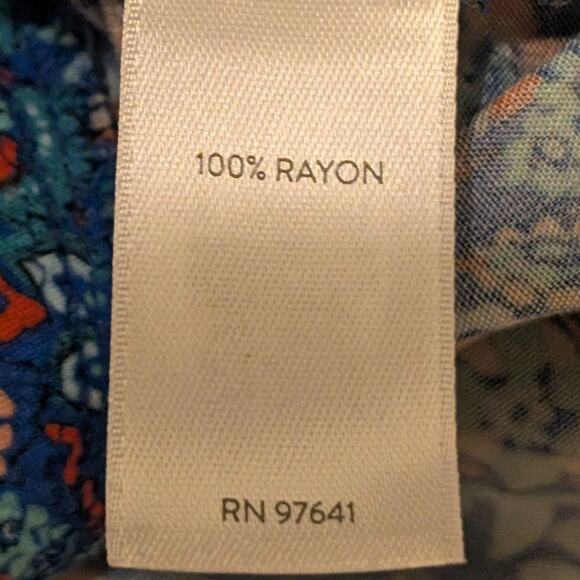 J.Jill Pants Casual Summer Tropical Floral Paisley Bold Vacation - Size XLT - Picture 8 of 9